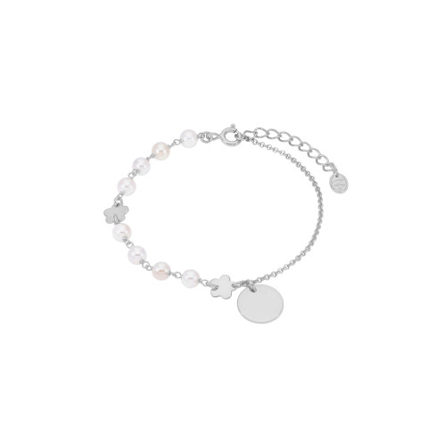 PULSERA PLATA PERLAS 