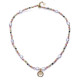 COLLAR ACERO Y PERLA DORADO