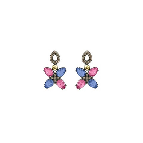 PENDIENTES TANZANITA TURMALINA