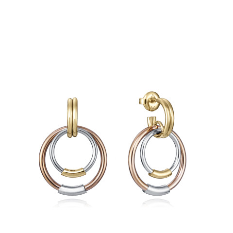 PENDIENTES ACERO IP ROSA