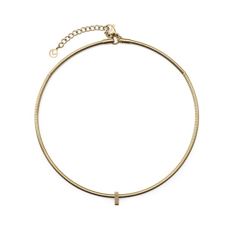 COLLAR ACERO DORADO TUBOGAS