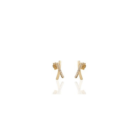 PENDIENTE ASPA PIEDRA ORO