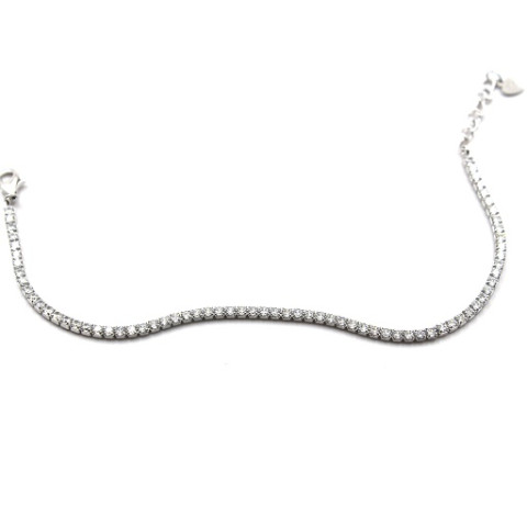 PULSERA CIRCONITAS PLATA 1 LEY