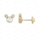 PENDIENTES ORO CARRITO 2-4MM