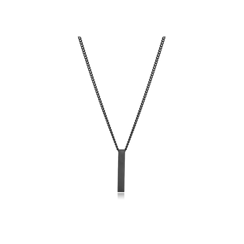 COLLAR ACERO IP NEGRO 