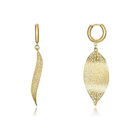 PENDIENTES HOJA DORADO