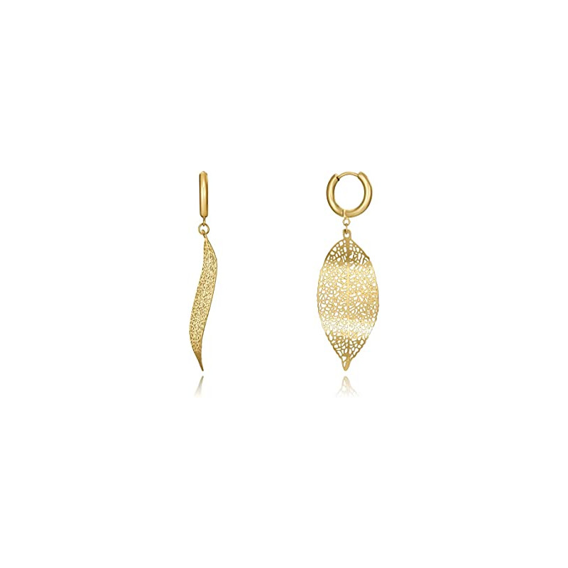 PENDIENTES HOJA DORADO