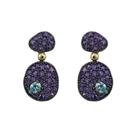 PENDIENTES PLATA Y ORO BOHEMME