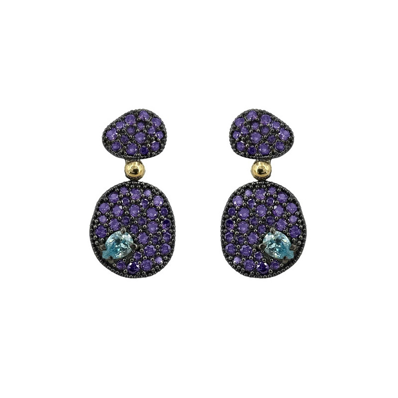 PENDIENTES PLATA Y ORO BOHEMME