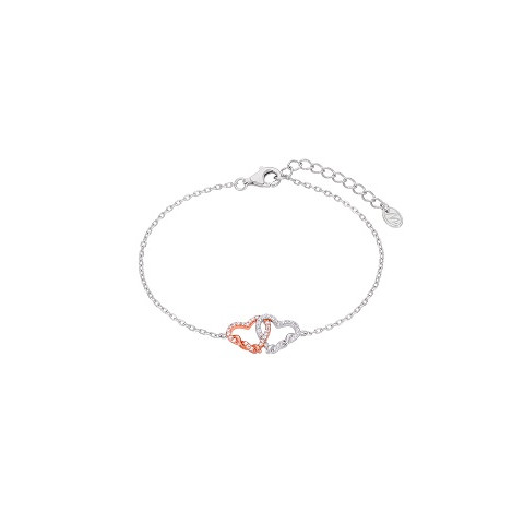 PULSERA PLATA CORAZONES