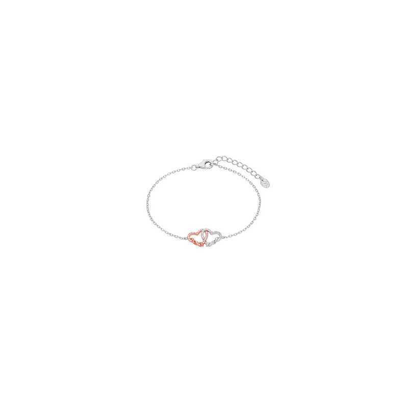 PULSERA PLATA CORAZONES