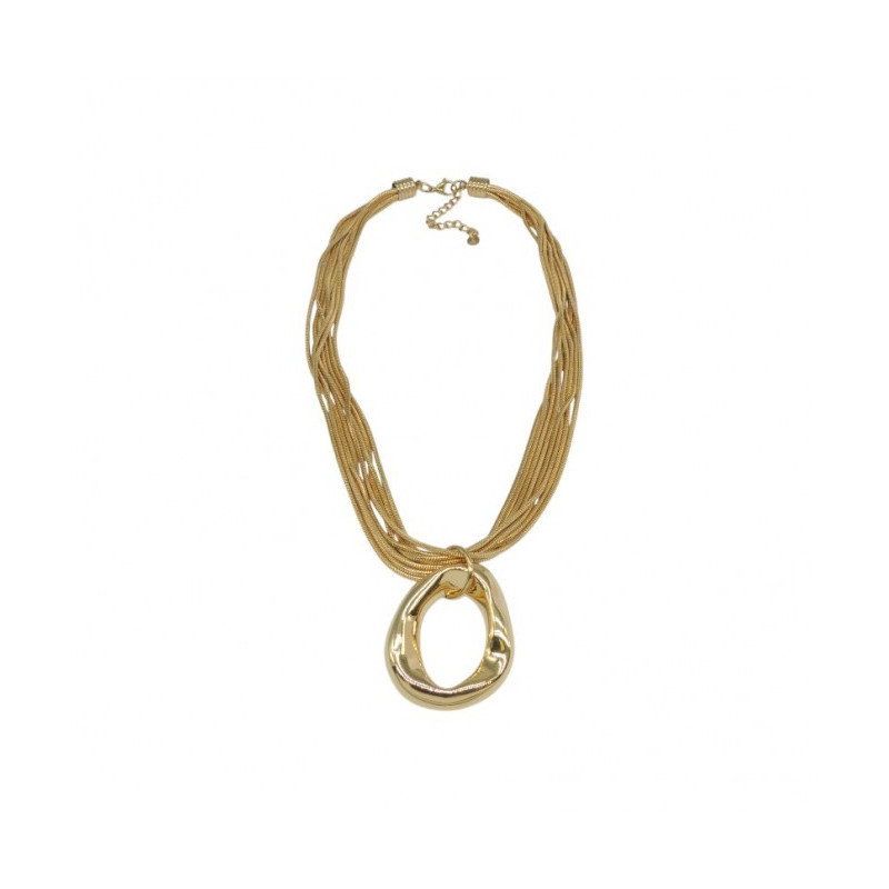 COLLAR ACERO DORADO